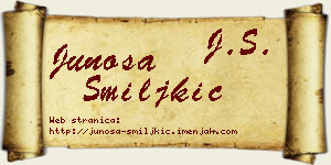 Junoša Smiljkić vizit kartica